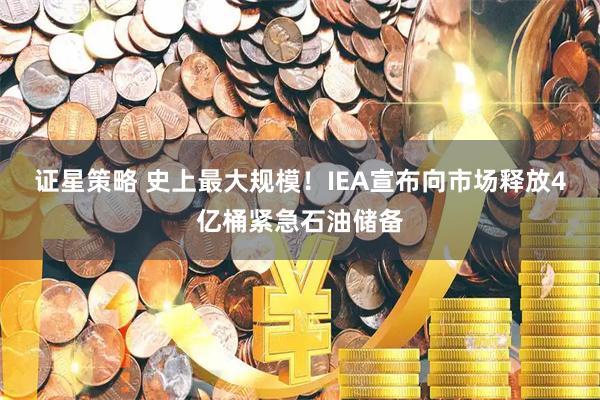 证星策略 史上最大规模!IEA宣布向市场释放4亿桶紧急石油储备