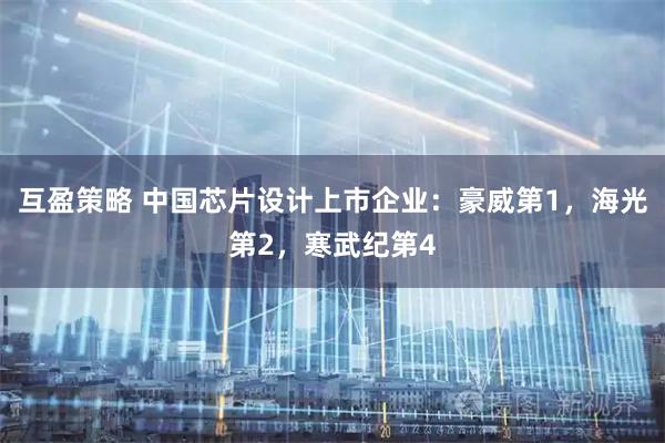互盈策略 中国芯片设计上市企业：豪威第1，海光第2，寒武纪第4