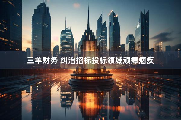 三羊财务 纠治招标投标领域顽瘴痼疾