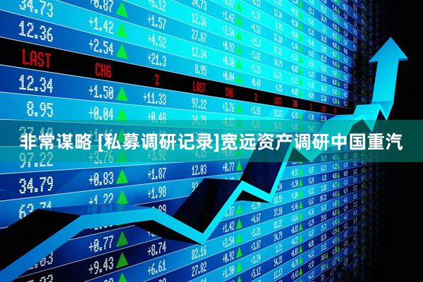 非常谋略 [私募调研记录]宽远资产调研中国重汽