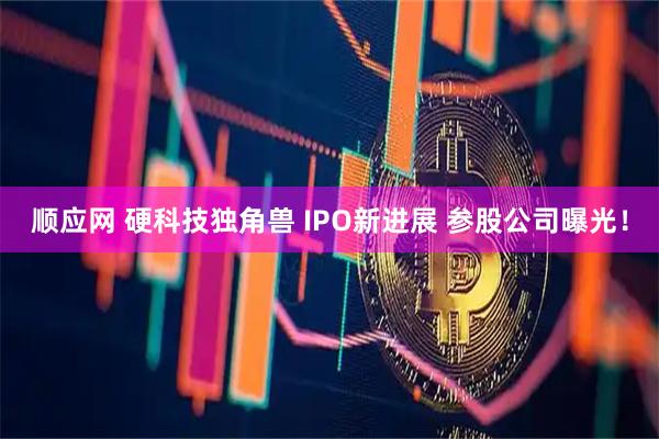 顺应网 硬科技独角兽 IPO新进展 参股公司曝光！