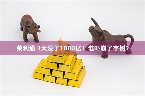 荣利通 3天没了1000亿！谁吓崩了宇树？